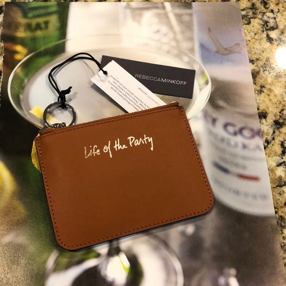 Rebecca Minkoff Almond Cory Pouch Key Ring/New